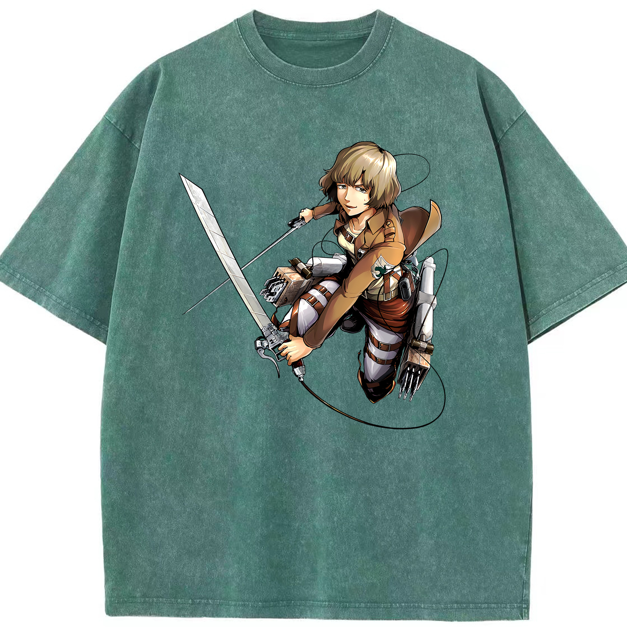 （画像用） 進撃の巨人 ヒツチ Attack on Titan Hitch 綿100% ヴィンテージ風 半袖Tシャツ（フロントプリント）